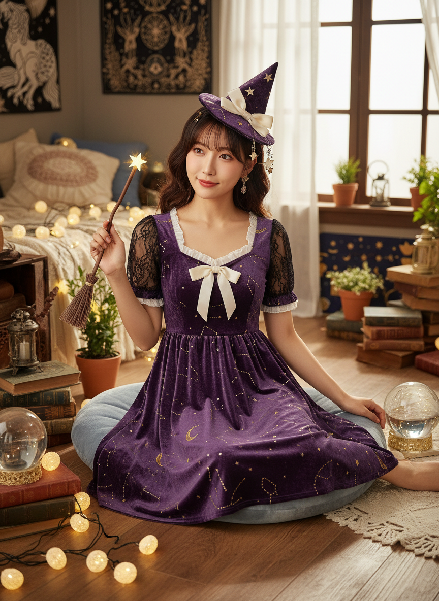 星屑を纏う真夜中の魔女